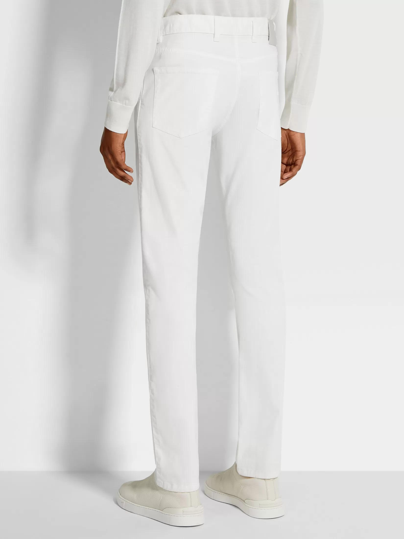 vaqueros_roccia_de_algodn_elstico_blanco_4.webp Clearance ZEGNA Vaqueros Roccia de Algodón Elástico Blanco