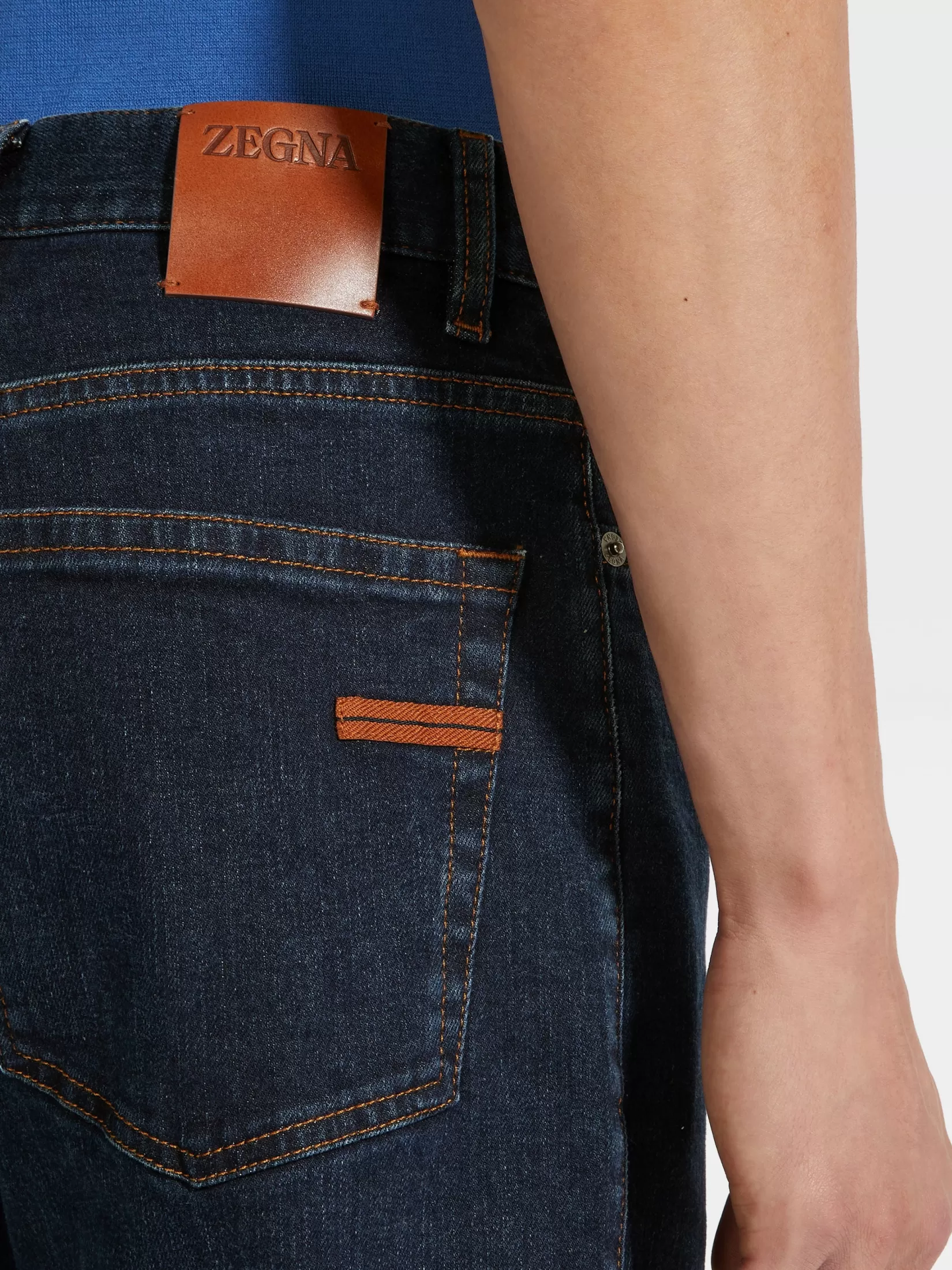 Best ZEGNA Vaqueros Roccia de Algodón Elástico Color Azul Oscuro Lavado Azuloscuro