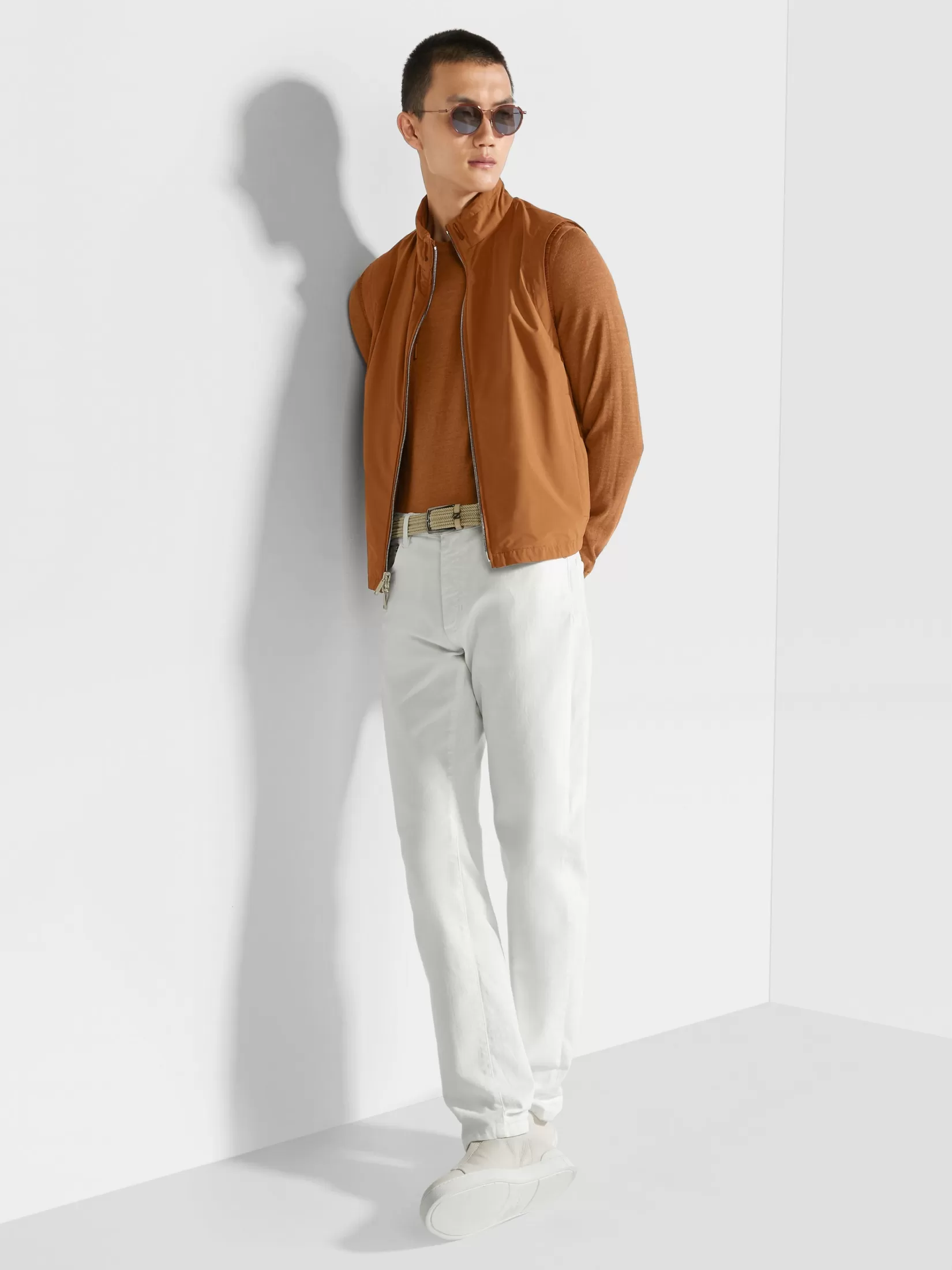 Clearance ZEGNA Vaqueros Roccia de Algodón Elástico Color Lavado Blanco