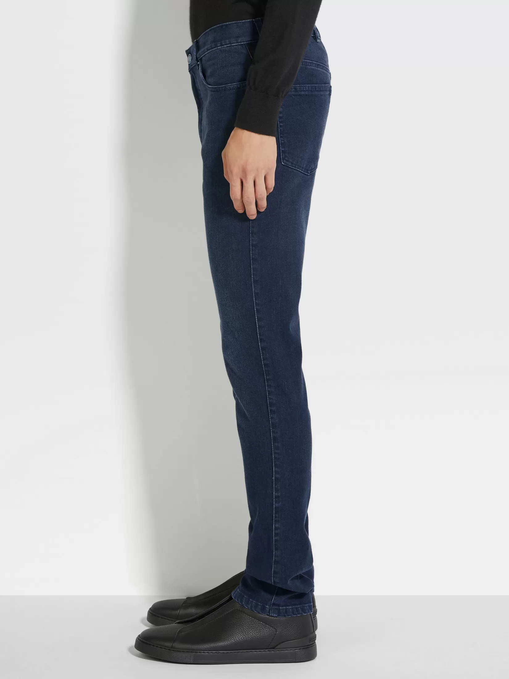 Cheap ZEGNA Vaqueros Roccia de Algodón Elástico Color Gris Oscuro Lavado a la Piedra Grisoscuro