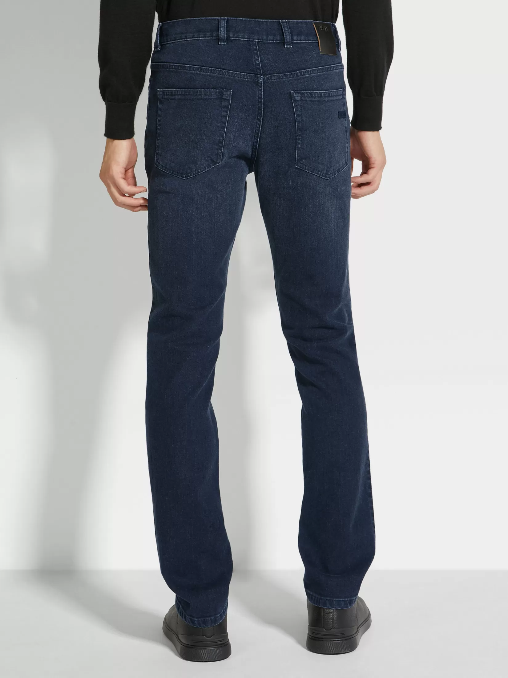 Cheap ZEGNA Vaqueros Roccia de Algodón Elástico Color Gris Oscuro Lavado a la Piedra Grisoscuro