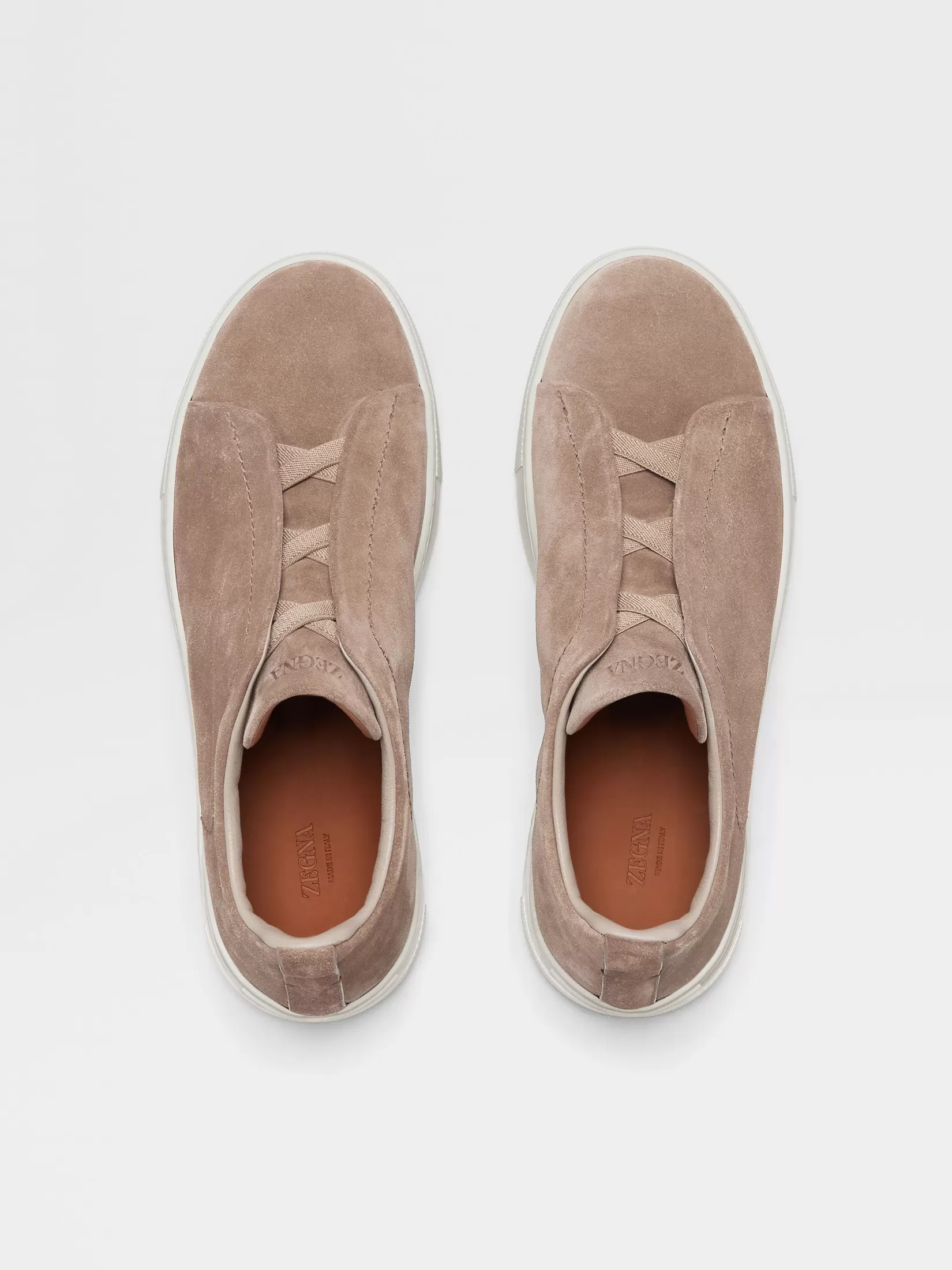 Best ZEGNA Zapatillas Bajas Triple Stitch™ en Ante Color Beige