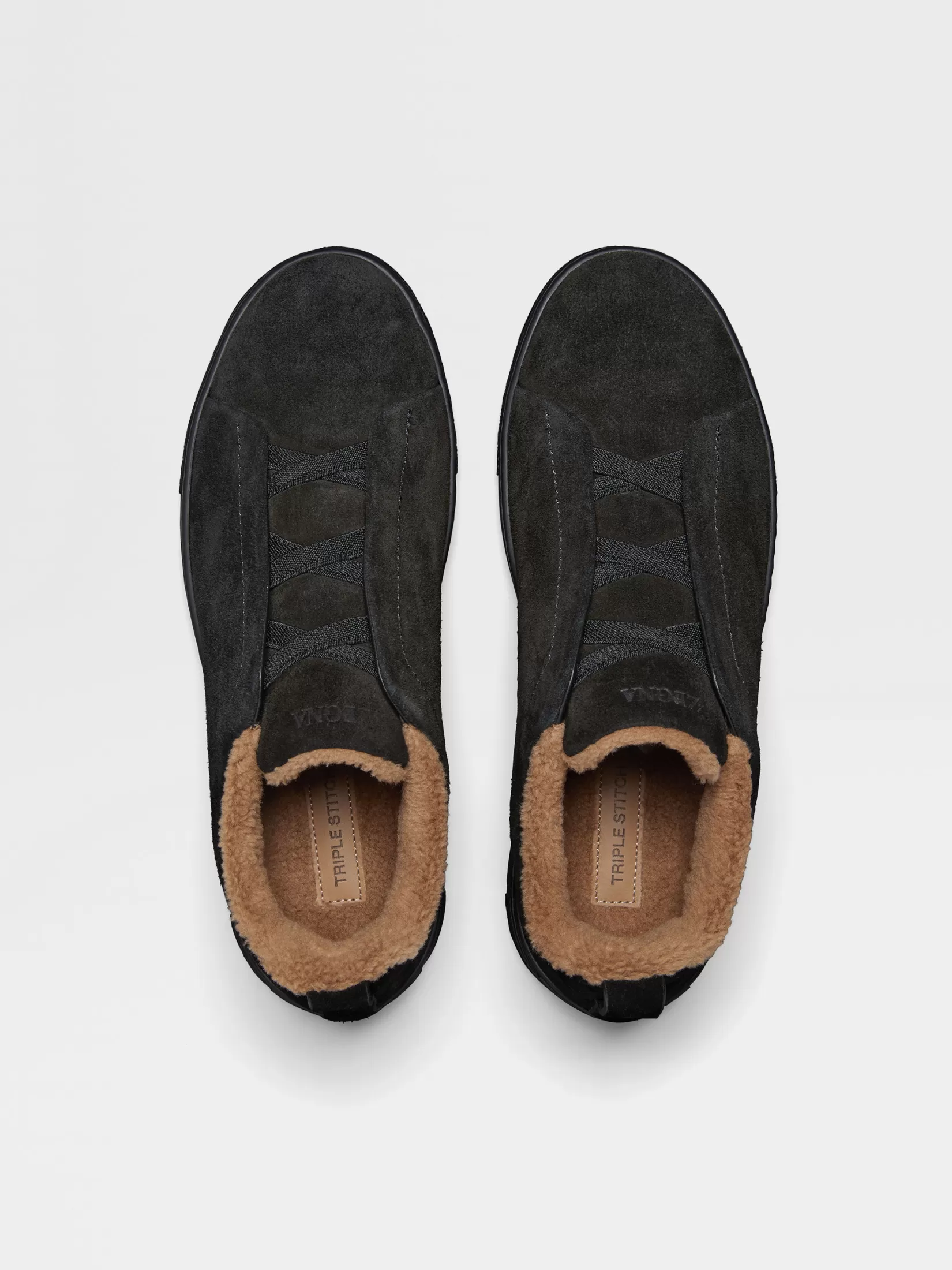 Clearance ZEGNA Zapatillas Triple Stitch™ en Ante Color Negro
