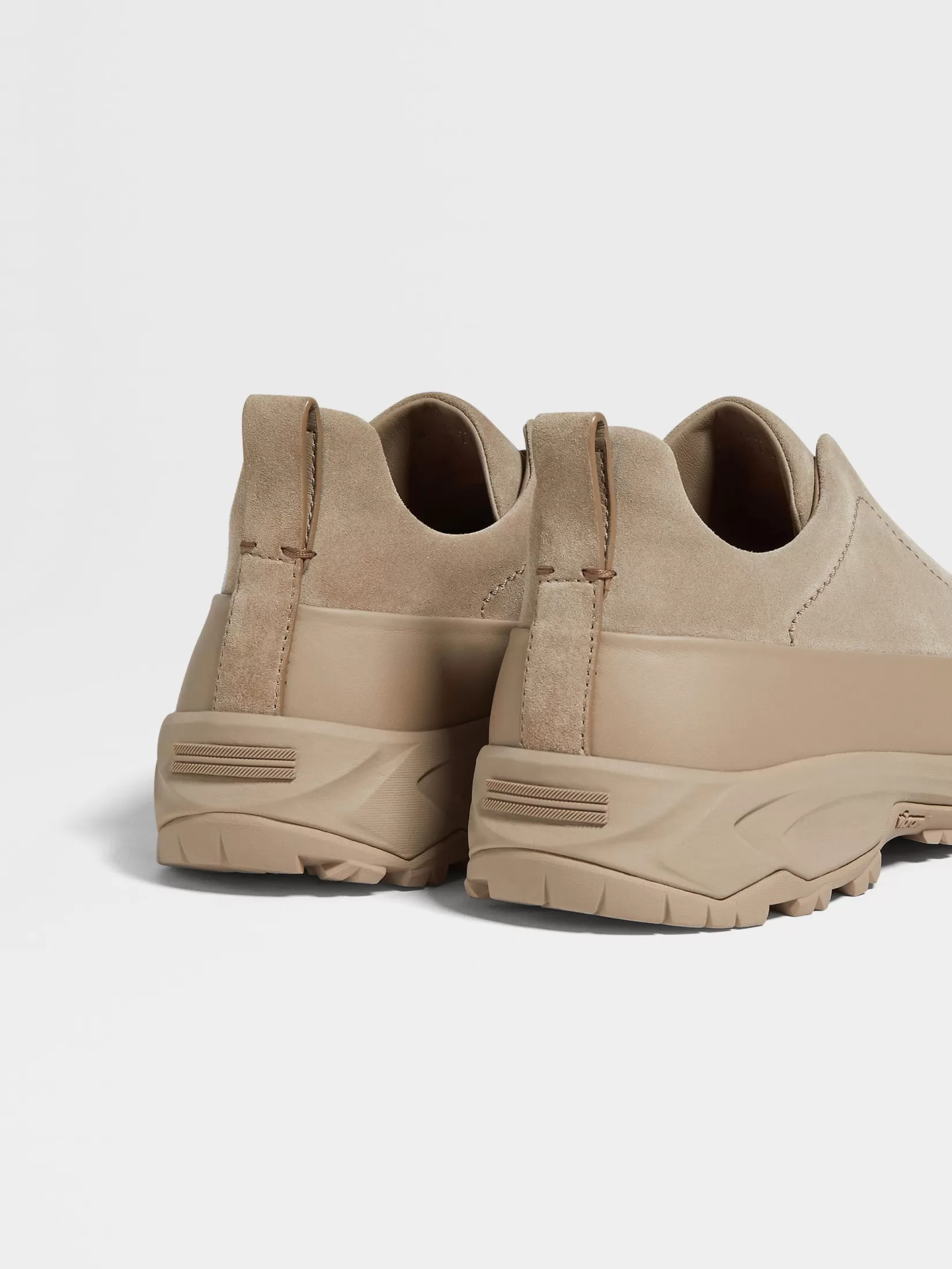 Cheap ZEGNA Zapatillas Triple Stitch™ Monte en Ante y Piel Gris Pardo Claro Grispardoclaro