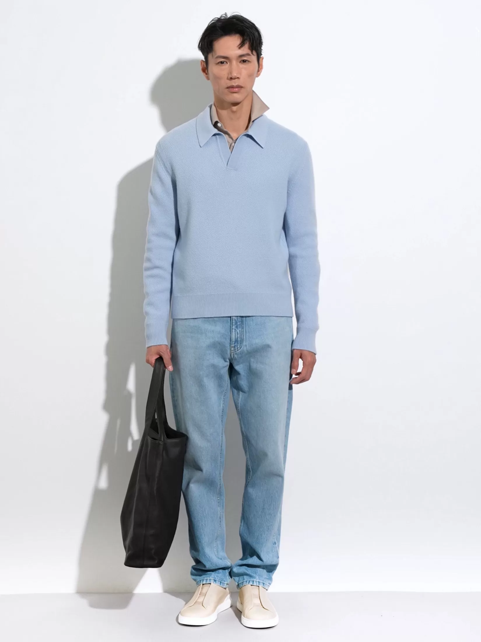 New ZEGNA Zapatillas Triple Stitch™ SECONDSKIN Color Beige Claro Beigeclaro