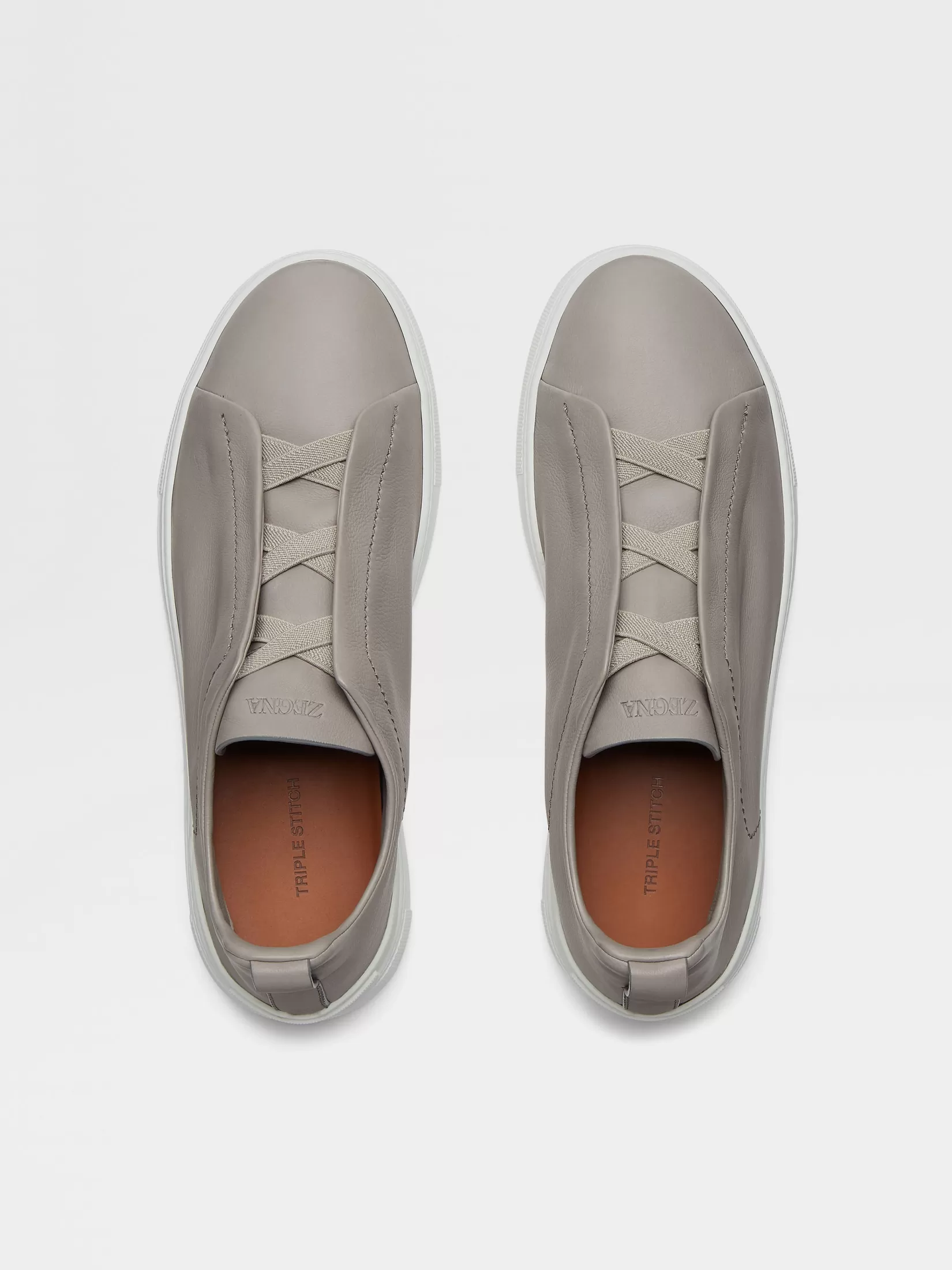 Best ZEGNA Zapatillas Triple Stitch™ SECONDSKIN Color Gris Claro Grisclaro