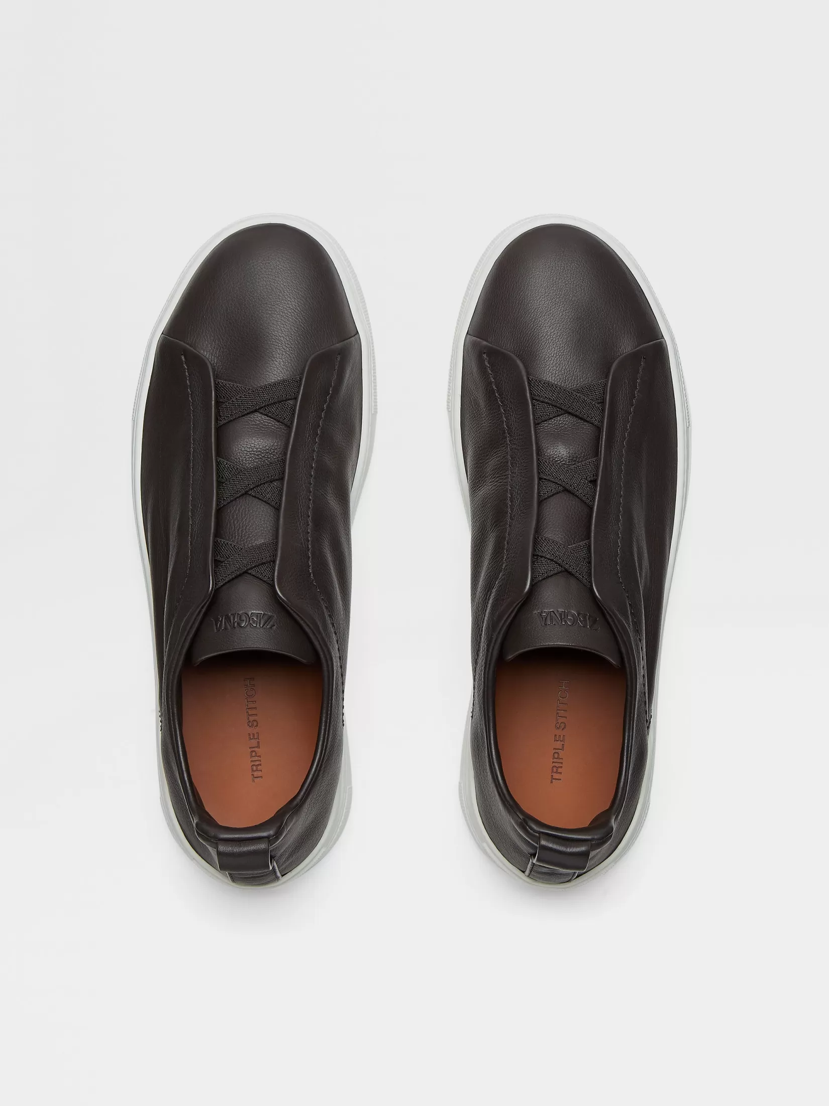 Fashion ZEGNA Zapatillas Triple Stitch™ SECONDSKIN Color Marrón