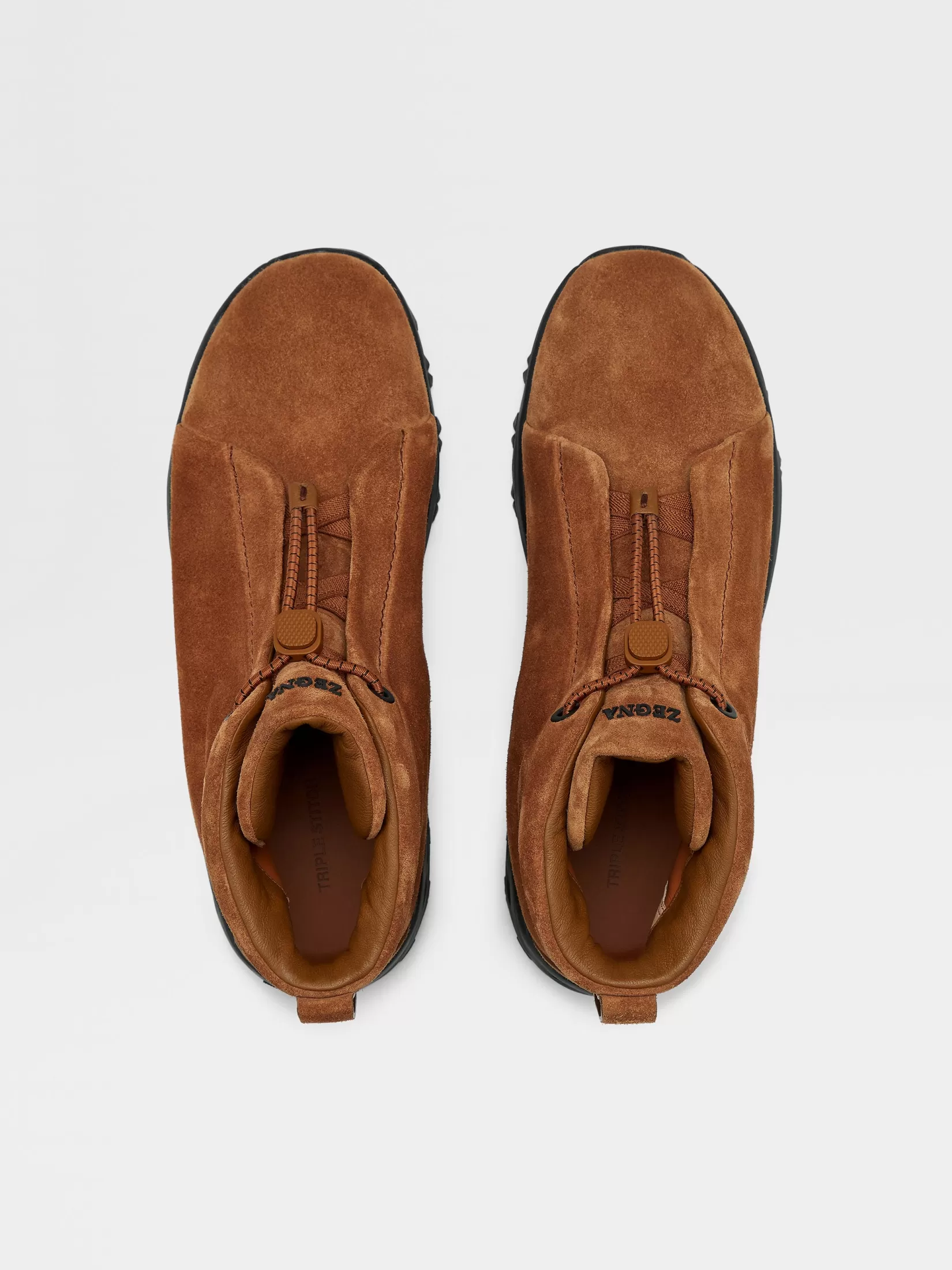 New ZEGNA Zapatillas Triple Stitch™ Vetta en Ante Color Foliage Oscuro Foliageoscuro