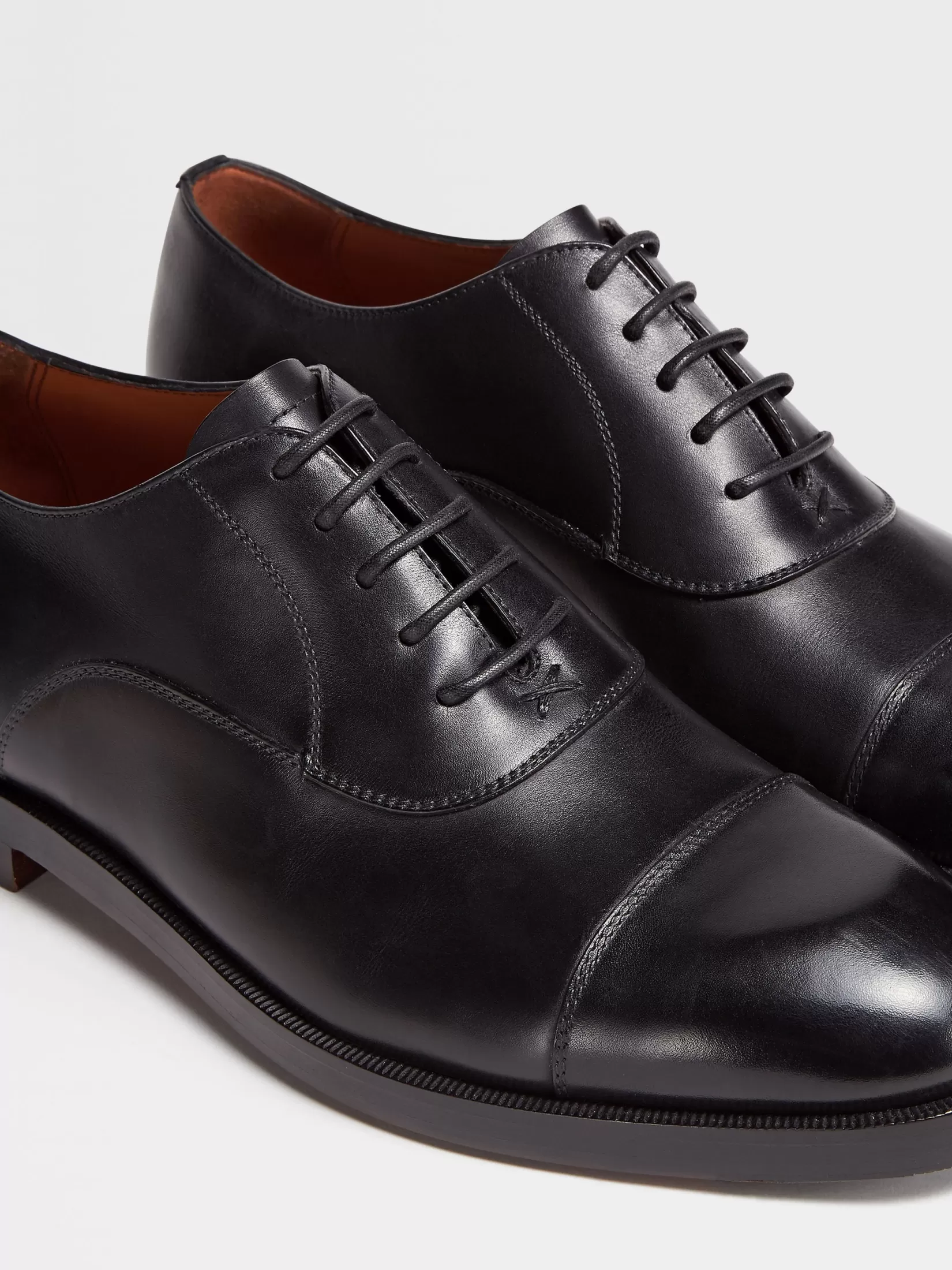 Cheap ZEGNA Zapatos Oxford Torino de Piel Color Negro