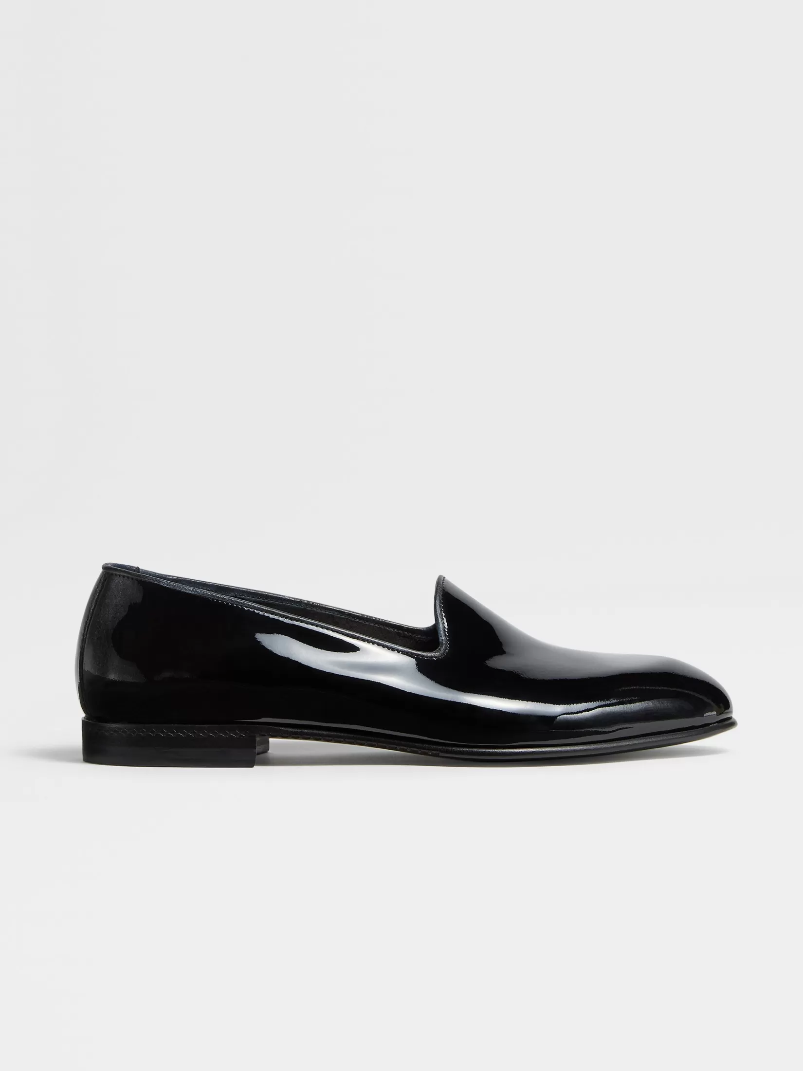 Online ZEGNA Zapatos Slip-On Gala de Piel Color Negro