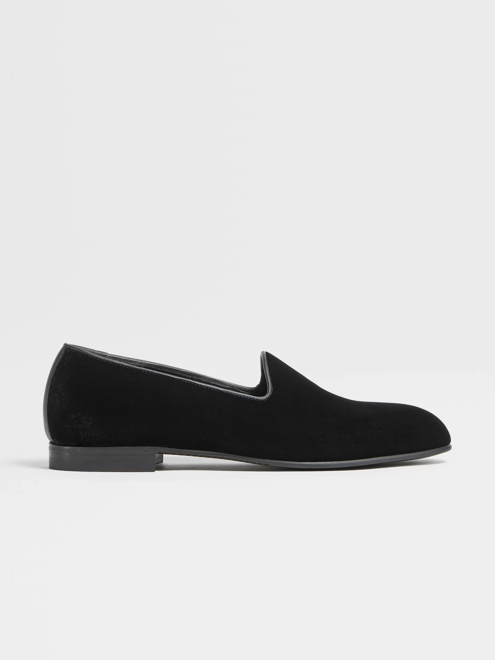 Cheap ZEGNA Zapatos Slip-On Gala en Terciopelo Color Negro